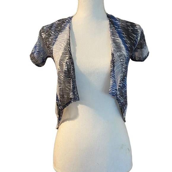 LuLaRoe Bianka Kimono Girl Size 1 US 2T-4 Open Cardigan Shrug Multicolor Striped - Picture 1 of 8